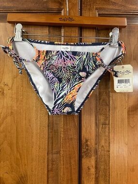 Salt Life Women’s Coral Lavender Mint Navy Tie-Side Bikini Bottom